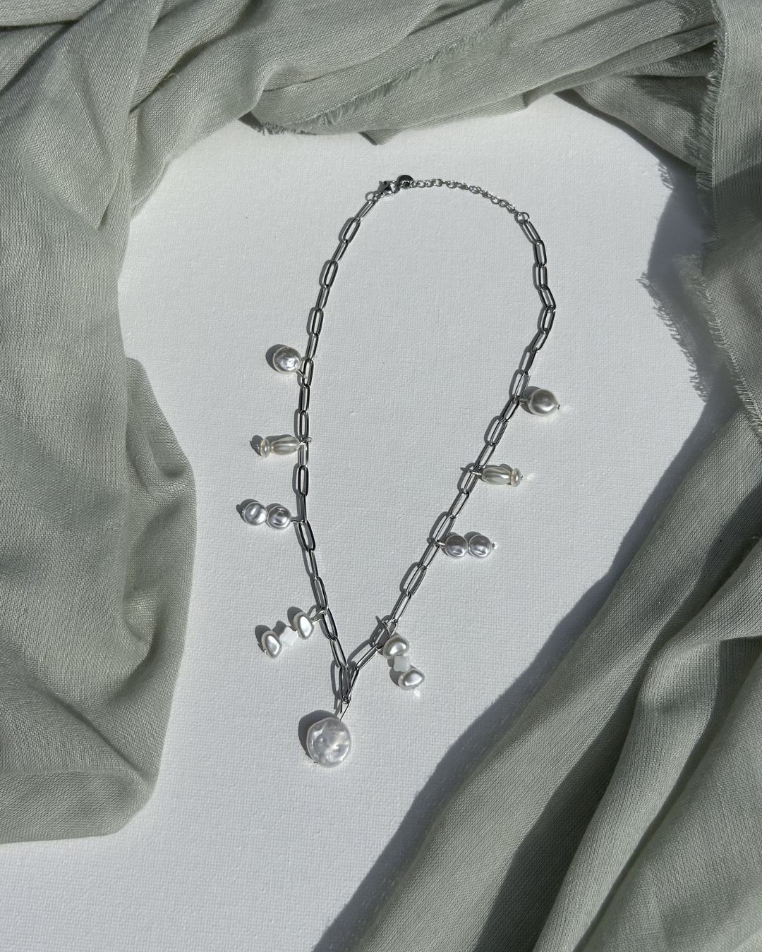 Frosted Pearl Necklace